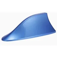 Bolwins I45C Auto Shark Antenne für AM/FM Empfang in Metallic-Hellblau Dachantenne (FM AM, für Auto / Fahrzeug, Verstärkung: 20 dB), Haifischflossen-Design AM/FM Empfang Wetterfest & UV-beständig
