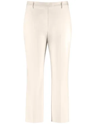 GERRY WEBER Collection - Schlichte 7/8 Hose mit Stretchkomfort beige/weiß - Gr. - 38