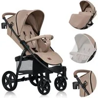 lionelo Kinder-Buggy ANNET PLUS, Fußdecke, großer Korb, ab 0 bis 36 Monate