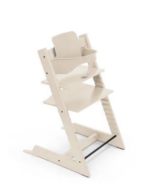 Stokke Hochstuhl Tripp Trapp Vanilla White inkl. Baby Set²