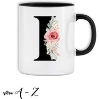 Giftandprint Tasse personalisiert mit Anfangsbuchstabe Monogramm Geburtstag Geschenk Frau, Geschenke für Frauen, Spülmaschinengeeignet, Mit Geschenkbox