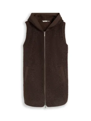 Tom Tailor - Plus Size - Longstyle Teddy Weste java dark brown - Gr. - 54
