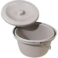 DocMed Toilettenstuhl-Eimer Nachtstuhl-Einsatz Kunststoff, (Universell kompatibel mit allen Standard-Toilettenstühlen, 1-tlg., Toilettenstuhl für Pflege), Pflegebedarf Nachtstuhl, Hygienisch und pflegeleicht