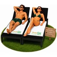 ONDIS24 Gartenliege Sonnenliege Sirolo anthrazit Rattanoptik aus UV-beständigem Kunststoff, 2 St., 60 x 186 x 29 cm mit verstellbarer Rückenlehne für Terrasse & Pool