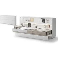 Compleo Schrankbett Horizontal Wandklappbett Lenart Bed Concept Schrankklappbett (mit LED)