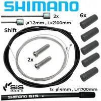 Shimano Felgenbremse Shimano Schaltzug-Set MTB & Road Ebike Komplettset schwarz
