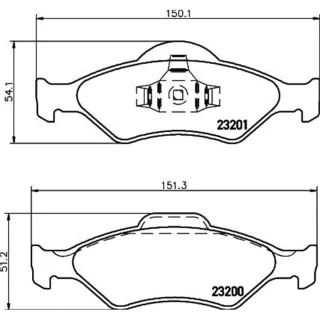 Hella Bremsbel?ge vorne Ford Courier Fiesta Ka Mazda 121 8DB355008-891