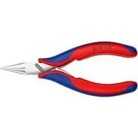 Elektronik-Greifzange 35 22 115, Elektronik-Zange rot/blau, glatte Greifflächen, Länge 115mm