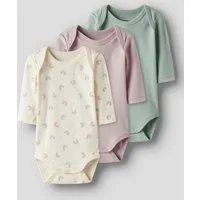 Name It Body NBFBODY 3P LS JET RAINBOW NOOS (Packung, 3-tlg)