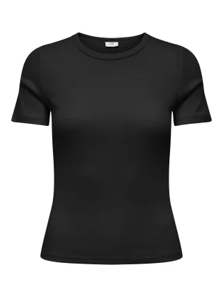 JDY - JDYLUCKY S/S O NECK TOP JRS NOOS Black - Gr. - XL