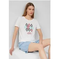 s.Oliver Kurzarmshirt T-Shirt Jersey-T-Shirt mit Frontprint