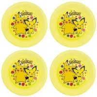 POKÉMON Teller Kinder Teller Set 4 teilig geeignet für Mikrowelle und Spülmaschine, (4 St)