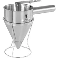 Royal Catering Trichter Fülltrichter 1,2 l Gebäckfüller 8 mm Likörtrichter Edelstahl Gastro