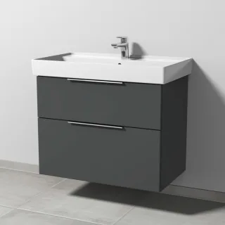 Sanipa 3way Waschtischunterbau zu Villeroy & Boch Collaro Waschtisch mit 2 Auszügen, Anthrazit-Matt UM83622