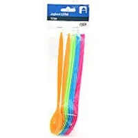 HundB Dessertlöffel Joghurtlöffel Dessertlöffel Set Bunt 10 Stück 215mm (10 Stück), Joghurtlöffel Löffel Kunststofflöffel Dessertlöffel Plastiklöffel