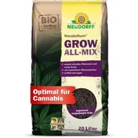 Neudorff Blumenerde NeudoHum Grow Erde All-Mix 20 L, dank organischer Aufdüngung mit Naturdünger für 6 Wochen vorgedüngt