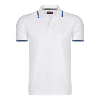Polo Applique Pique von Cappuccino Italia in der farbe Weiss und in größe S.