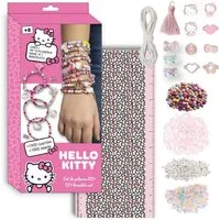 Hello Kitty Kreativset DIY Schmuck-Bastelset für Kinder mit Armbändern und Perlen
