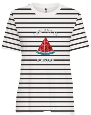 ONLY - ONLKITA S/S TEE JRS NOOS Cloud Dancer - Gr. - L