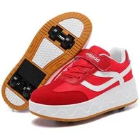 HUSK'SWARE Rollschuhe, (rutschhemmende Sportschuhe Freizeitschuhe, Kinder Rollschuhe Sneaker Mädchen Jungen), 2 in 1 Freizeitschuhe mit einziehbaren Rollen Sportschuhe