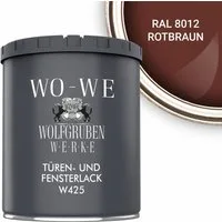 WO-WE Tür- und Fensterlack Türen und Fensterlack 3in1 Türenlack Klarlack Holzfenster Farbe Metall