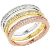 Amor Ring-Set (Set, 3-tlg), mit Zirkonia (synth)