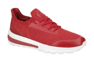 Geox U35BAA 0006K C7004 Herrenschuhe rot dk red sportliche Slipper Memory Foam