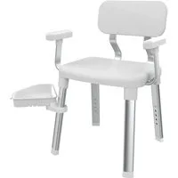 Bischof Dusch- und Badhocker Splash Deluxe, belastbar bis 150 kg, mit schwenkbarer Ablage 28x21cm