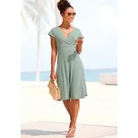 LASCANA Jerseykleid aus bügelfreier Ware elegantes Sommerkleid aus Jersey, Strandkleid, taillenbetontes Kleid