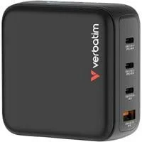Mini-GaN-Ladegerät mit Display schwarz, 140 Watt Gesamtleistung