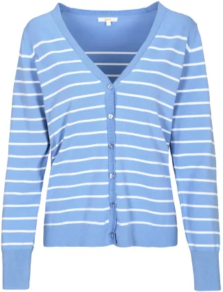 zab company - Da.-Strick-Jacke jeans stripe - Gr. - S