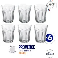 Bormioli Rocco Glas Duralex Provence Becher 250 ml 6er Set, Glas