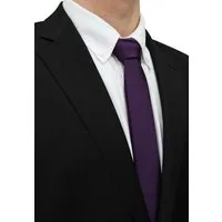 Fabio Farini Krawatte einfarbige Herren Schlips - Unicolor Krawatte in 6cm oder 8cm Breite (1-St., Unifarben) Schmal (6cm), Violett perfekt als Geschenk