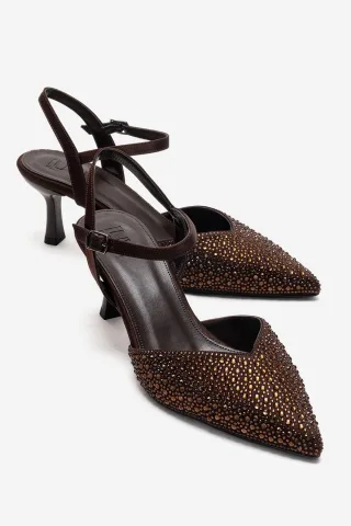 Vilka Verzierte Slingback Kitten-Heel-Pumps