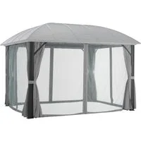 KONIFERA Pavillonseitenteil Insektenschutznetz Juno, 365x196 cm, passend für Pavillon Juno 365x300 cm