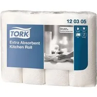 TORK Papierküchenrolle Premium (4-St), 3-lagig, weiß mit Strukturprägung, 51 Blatt/Rolle