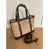 Goodman Design Handtasche Shopper-Tasche aus Wiener Geflecht und Echtleder, Handgefertigte Eleganz aus Italien