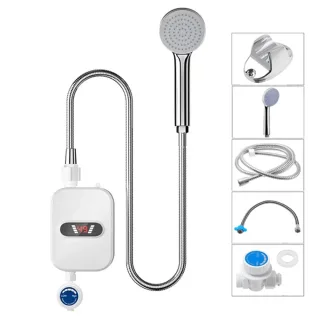 Tevorex 3000W/3500W Portable Mini Water Heater 110V/220V Instant Electric Heater IPX4 Waterproof Adjustable Temperature