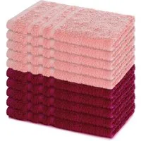 Lavea Gästehandtücher 30x50 cm, 10er Set Gästehandtuch, Elena-Frottee Handtuch, Gästetuch, (Set, 10-St), 500 g/m² Frottier, weich & saugstark, pflegeleicht