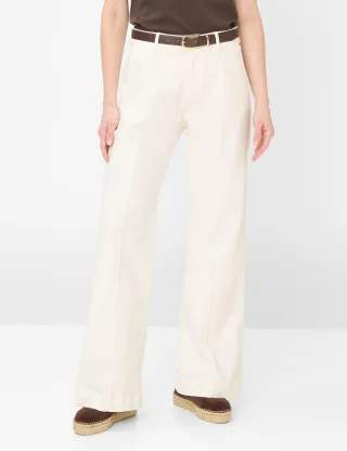 Brax Damen Palazzohose Style MAINE SOFT ECRU, denim cremeweiß, Gr. 40K