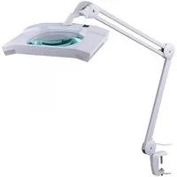 Semplix LED Arbeitslicht - Lupen-Tischleuchte 3D Linse 189 x 157 mm/Tischklemme, LED fest integriert