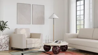 BRUNO Schlafsessel 70cm in Creme Ecru Beige | praktische Größe | stabiles Massivholz & Boxspringkomfort