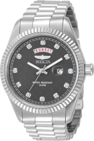 Invicta Specialty 51047 Herrenuhr - Quarzwerk - Edelstahl mit grauem Zifferblatt - 43 mm