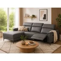 OTTO home Ecksofa LUND, Lederoptik, L-Form, 261cm, man./elektr. Relaxfunktion (USB-A), mit USB A-Anschluss bei elektrischer Variante und Kopfteilverstellung