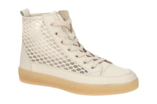 Gabor 83.141 - Beige Panna Mid Cut Sneaker mit Komfort Fu?bett