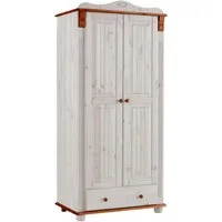 OTTO home Kleiderschrank Adele (Breite x Höhe x Tiefe ca: 92 cm x 191 cm x 53,5 cm) aus massiver Kiefer, Landhausstil