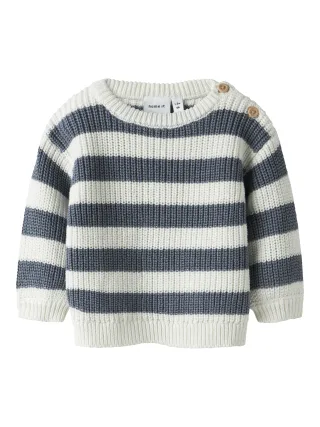 NAME IT - NBMOLFERT LS KNIT Cloud Dancer - Gr. - 86