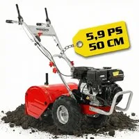 Hecht Benzinmotorhacke Gartenfräse 750 Gartenhacke Motorfräse Bodenhacke Bodenfräse, 50,00 cm Arbeitsbreite, 35 cm Arbeitstiefe, 6,5 PS, Stahlgehäuse