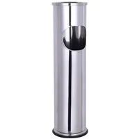 Spetebo Aschenbecher Edelstahl Stand Aschenbecher - 65 x 14 cm, mit integriertem Mülleimer