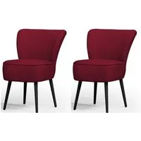 Muffo Stuhl LADY (2 St), Massiver gepolsterter Sitz, elegante Holzbeine